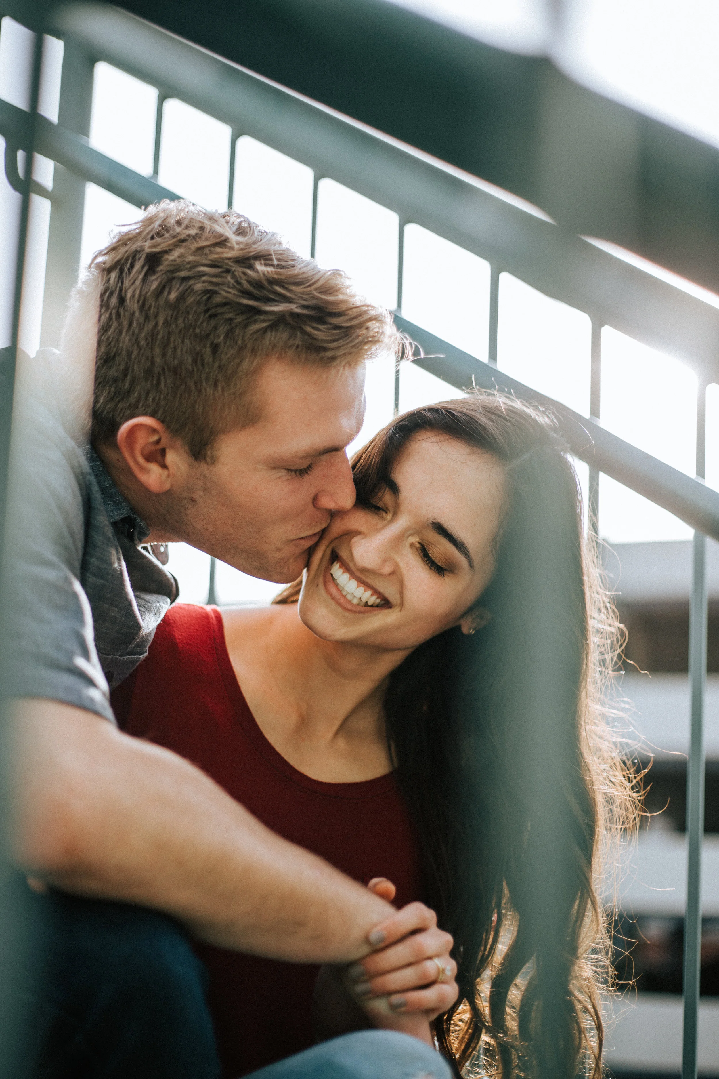Downtown city couple portraits Utah