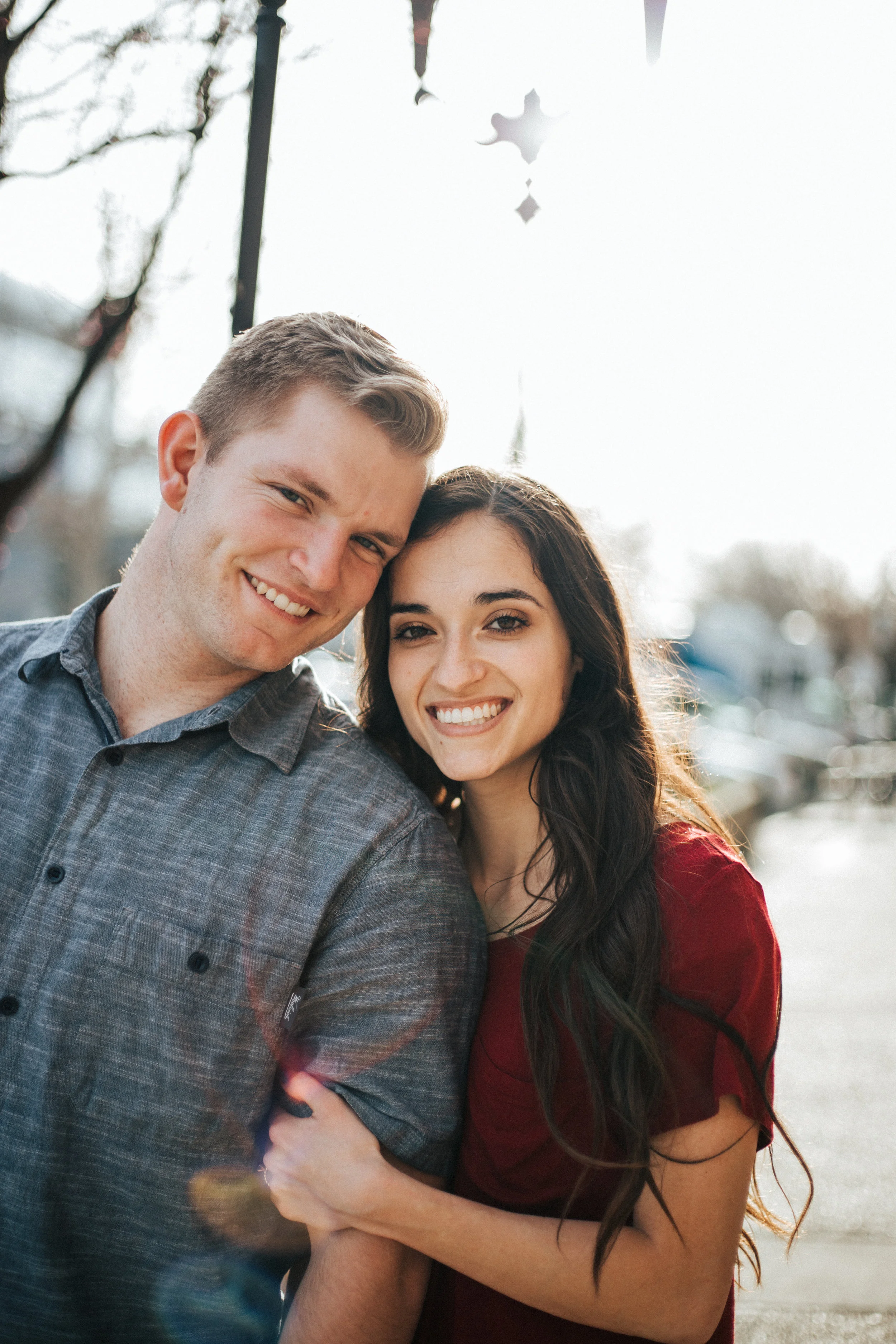 Downtown city couple portraits Utah