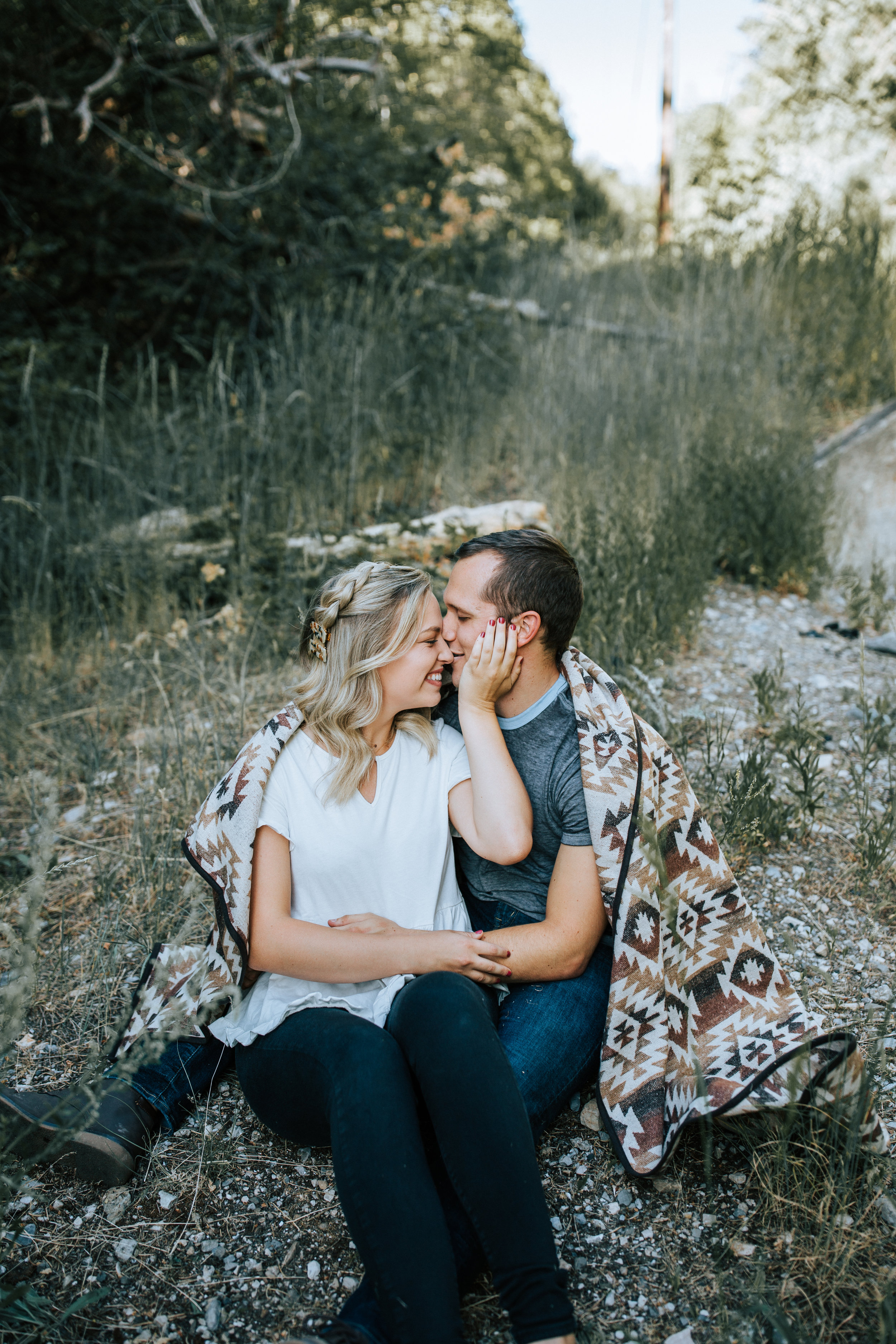 Cozy Utah mountain engagement session wedding photographer