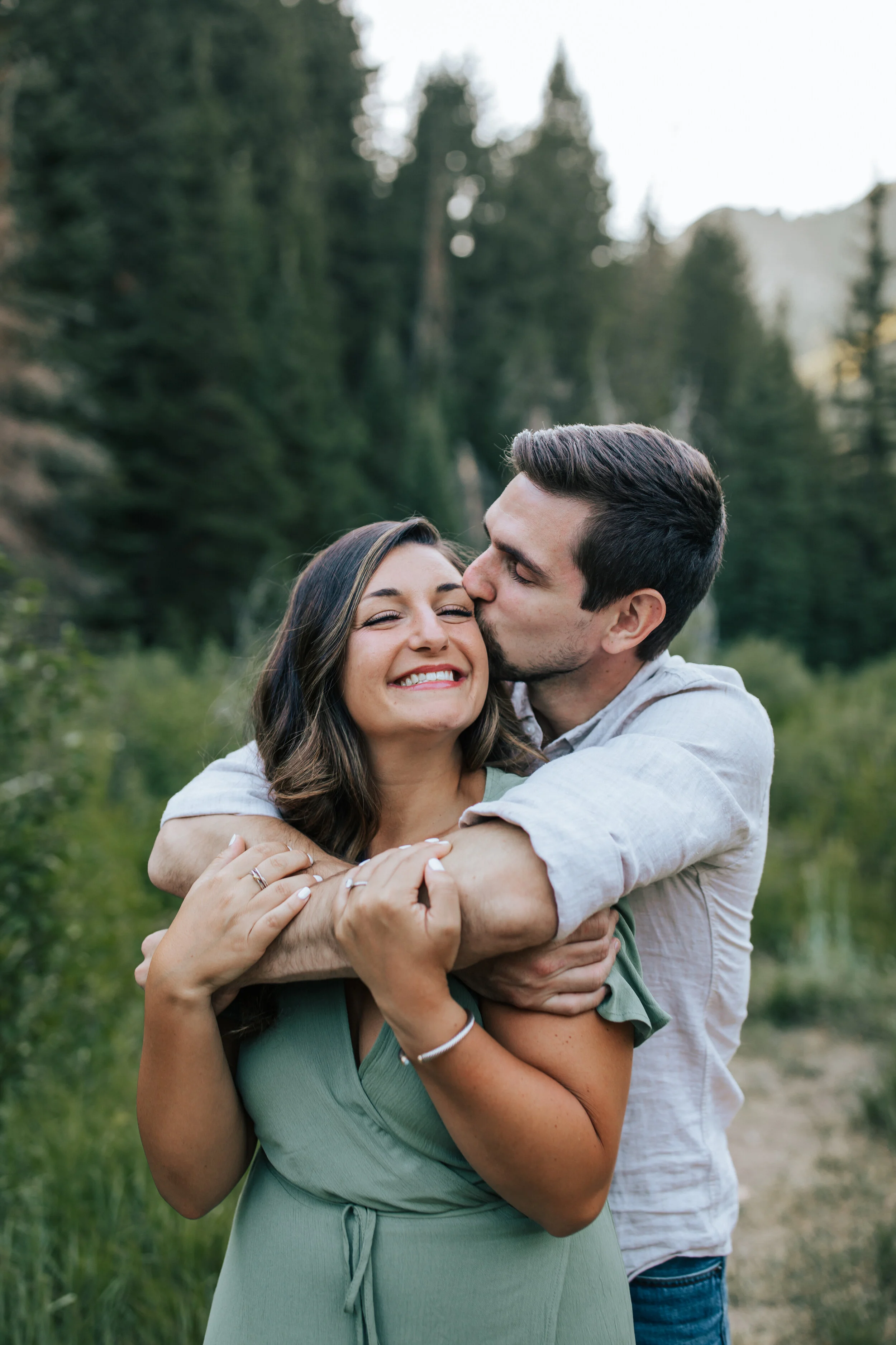 Utah elopement photographer forest elopement forest engagements Oregon engagements Washington engagement shoot PNW engagement photographer couple shoot #oregonphotographer