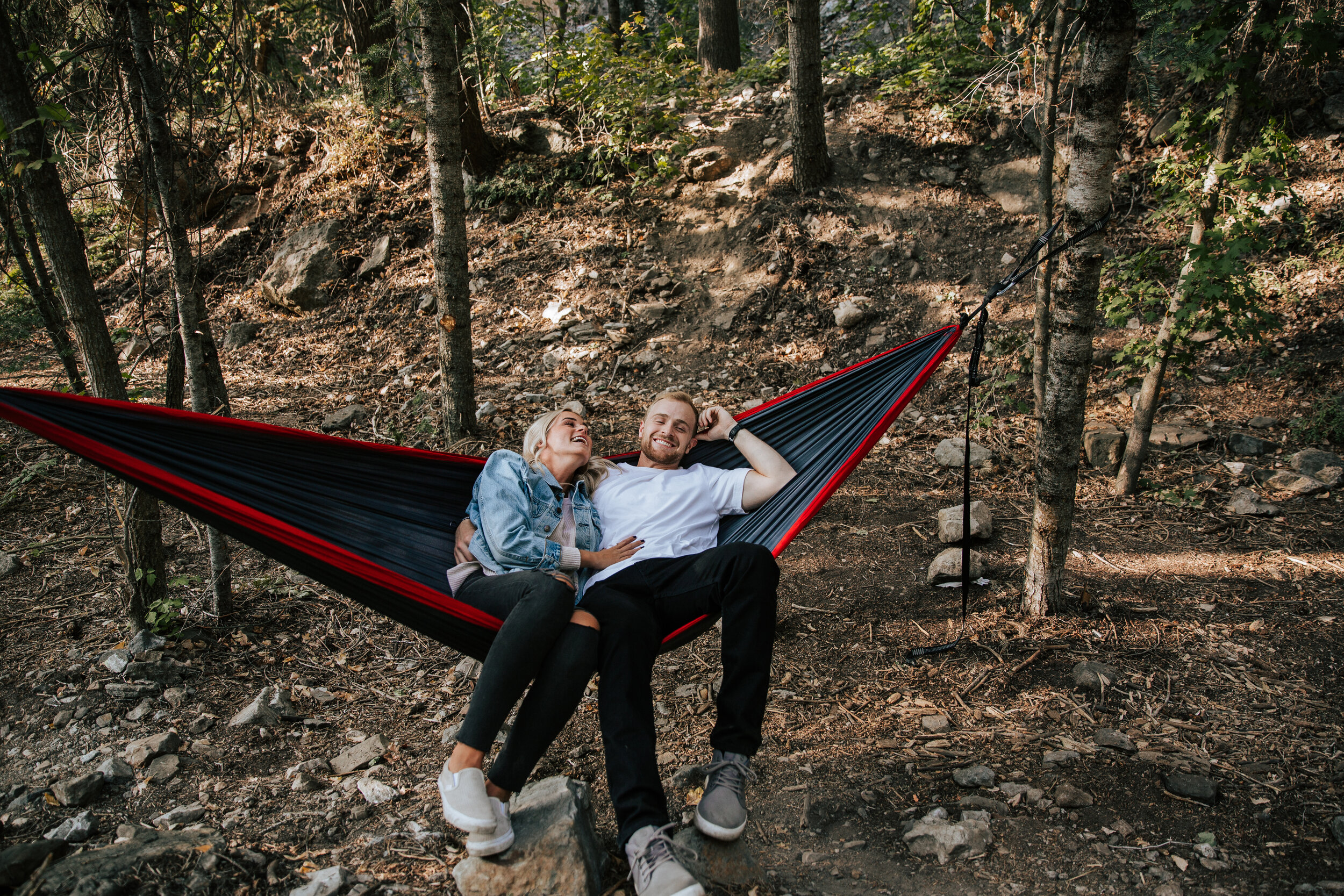 Adventure couples shoot camping in the mountains forest engagements Utah engagement photographer Utah couples photographer Oregon photographer PNW 