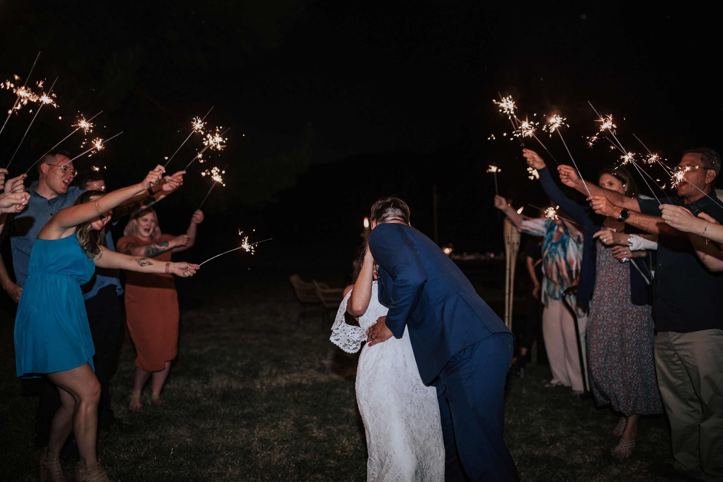 Park City Utah wedding photographer Utah elopement photographer mountain wedding #utahphotographer outdoor summer Utah wedding sparkler exit