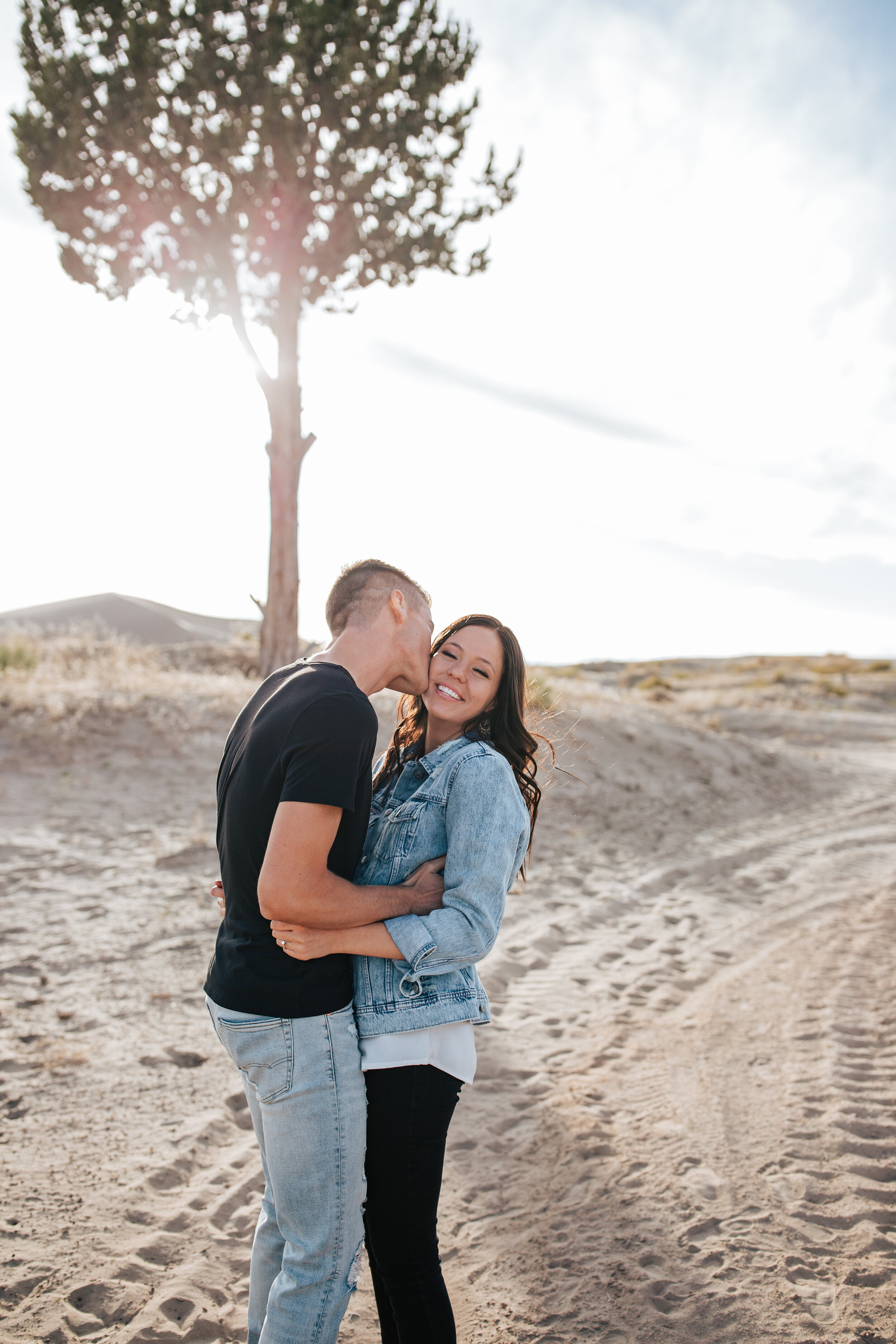  Engagement session at Little Sahara Sand Dunes in Nephi, Utah. Sand dunes couples shoot. Sand dunes photographer in Salt Lake City. Summer engagement shoot in Utah. Engagement shoot locations in Utah. Best places for engagement photos in Utah. Engag