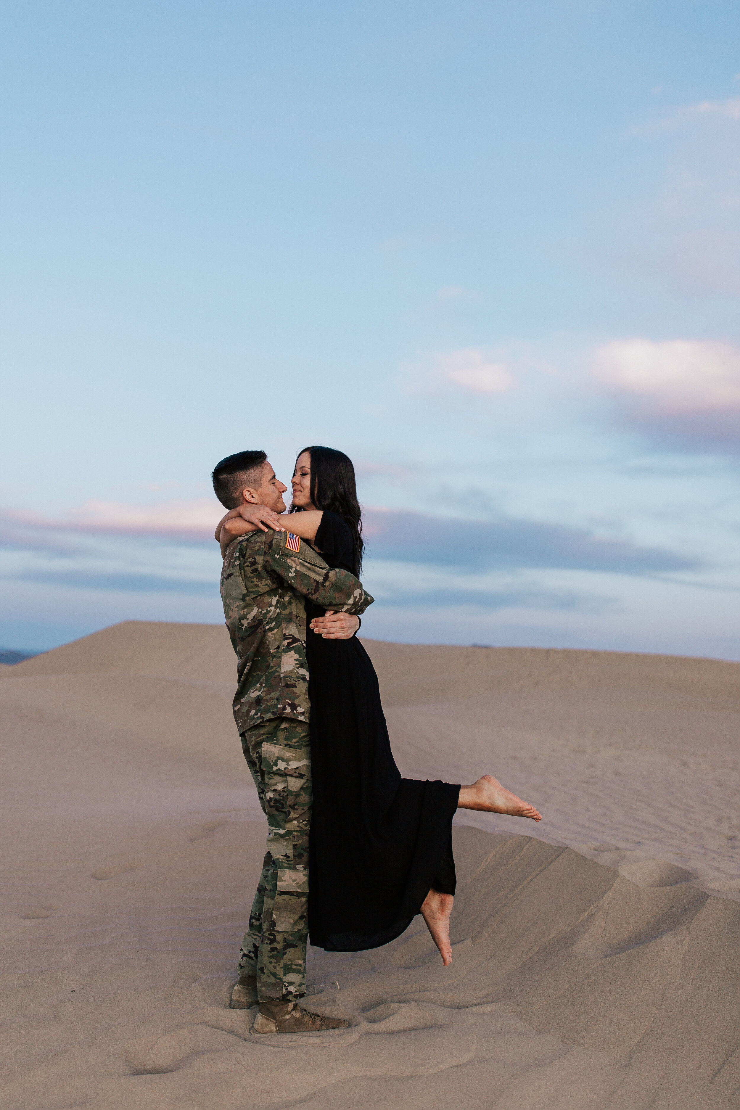  Engagement session at Little Sahara Sand Dunes in Nephi, Utah. Sand dunes couples shoot. Sand dunes photographer in Salt Lake City. Summer engagement shoot in Utah. Engagement shoot locations in Utah. Best places for engagement photos in Utah. Engag