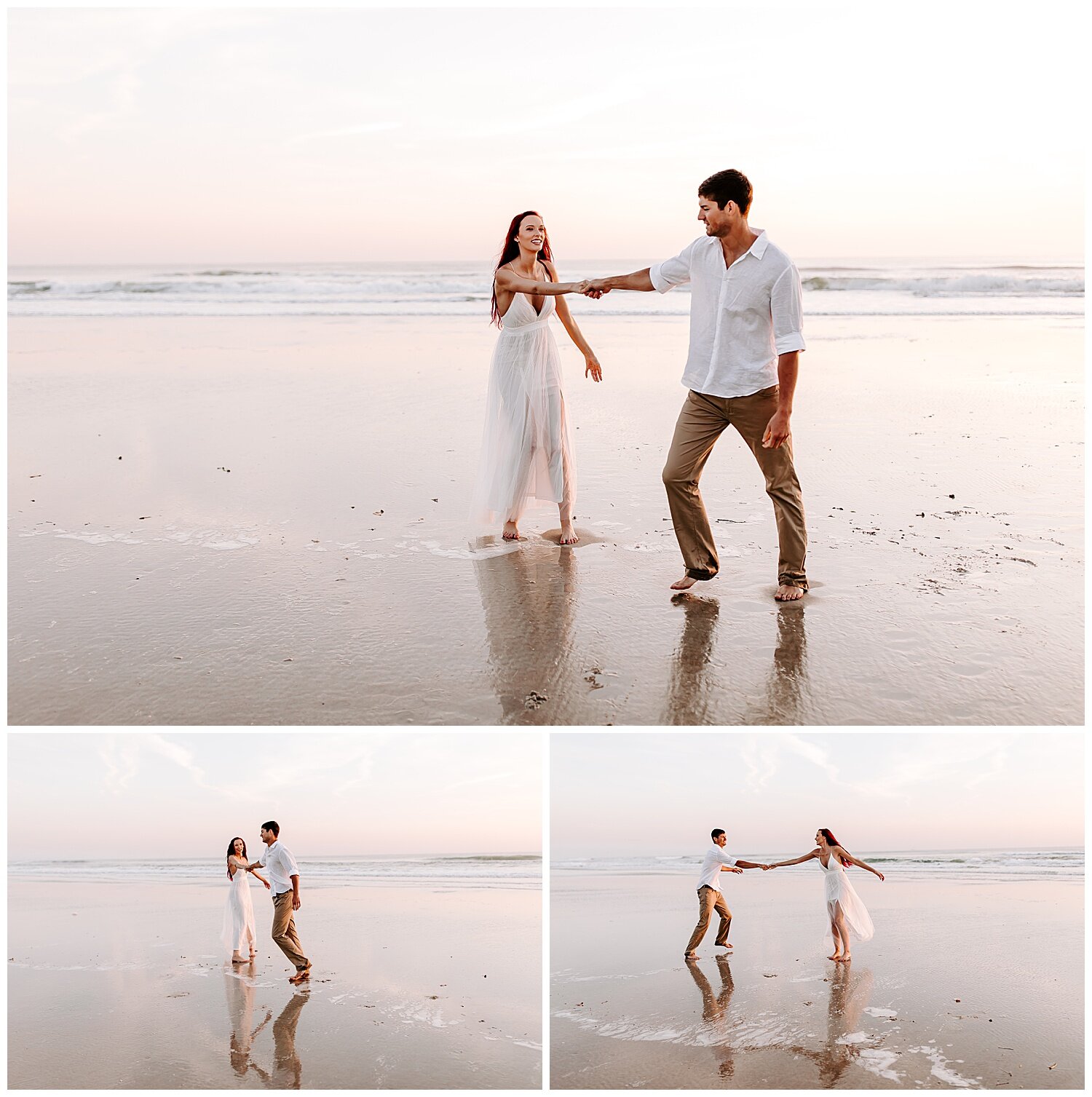 Playful Sunrise Beach Engagement Session — Jenna Raad Photography