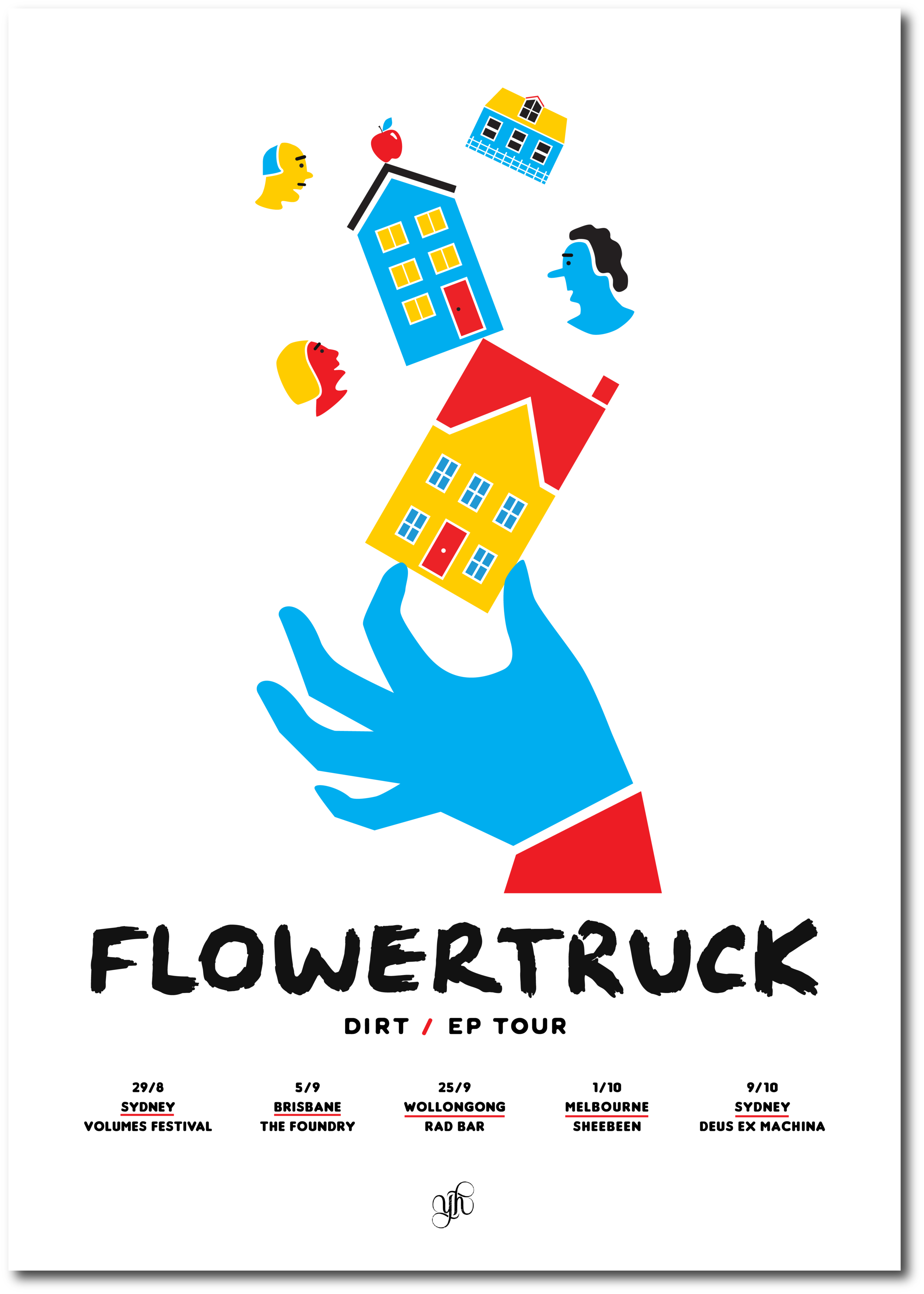 Flowertruck ‘Dirt’ EP Tour Poster