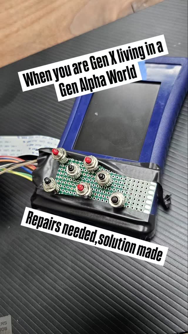 Sometimes old school is the cool school style repair.
#electronics #diesellife #trucks #cars #buttons