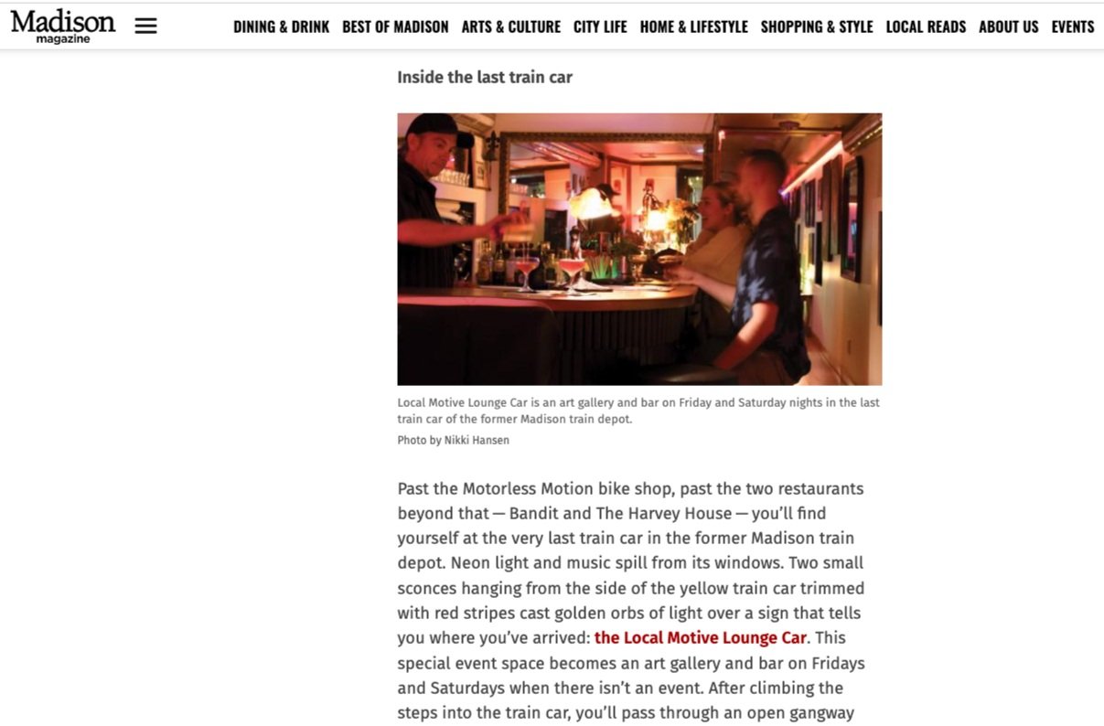 Inside the last train car