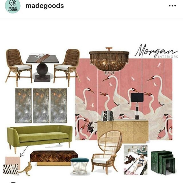 Head over to @madegoods Instagram and check out my submission to reimagine their &lsquo;Women&rsquo;s Lounge&rsquo;. Leave a comment on their post if you want to see this design come to life in April at High Point Market 🦩🌴🦩🌴🦩🌴 #designcontest #