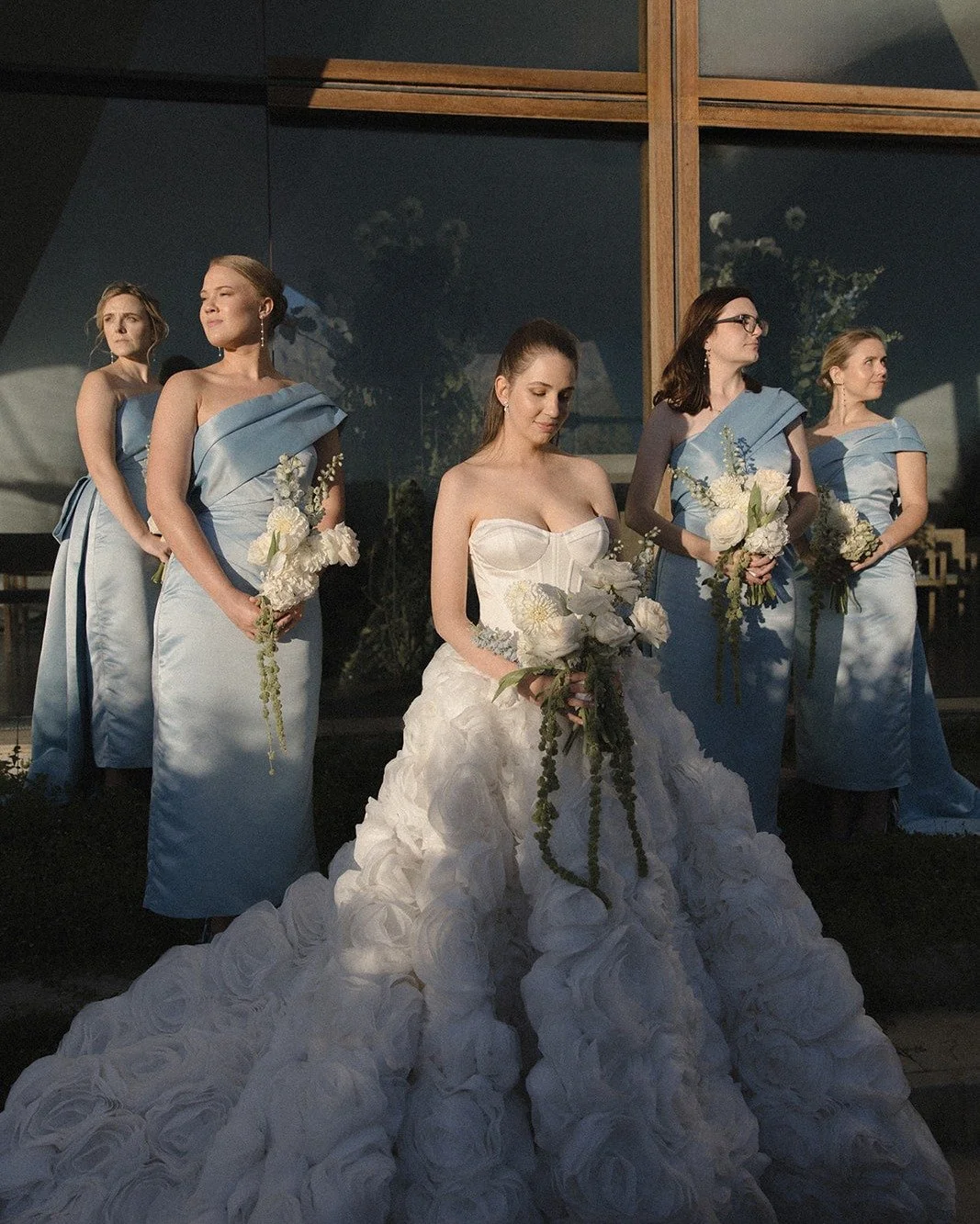 A Monday morning moment for this beautiful bride, her tribe and of course the DRESS!