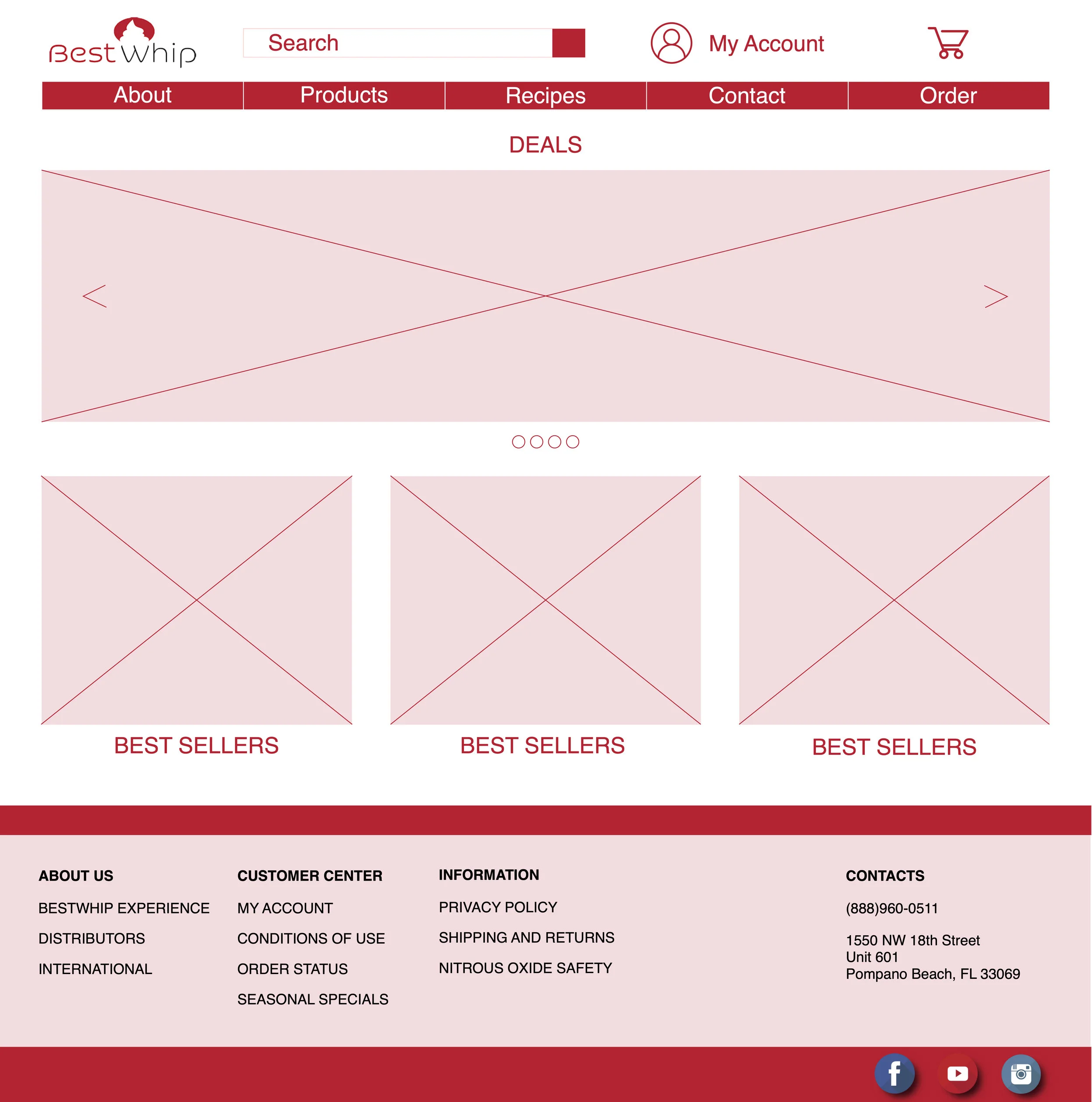 Home Page Wireframe