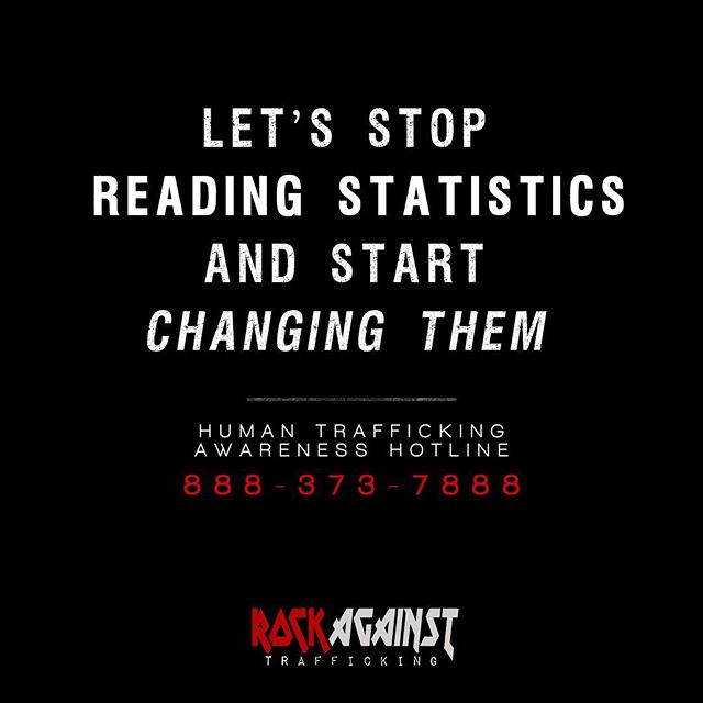 Thank you for all of your support thus far 🙏🏼 only together can we make an impact against these atrocities. RockAgainstTrafficking.org/donate