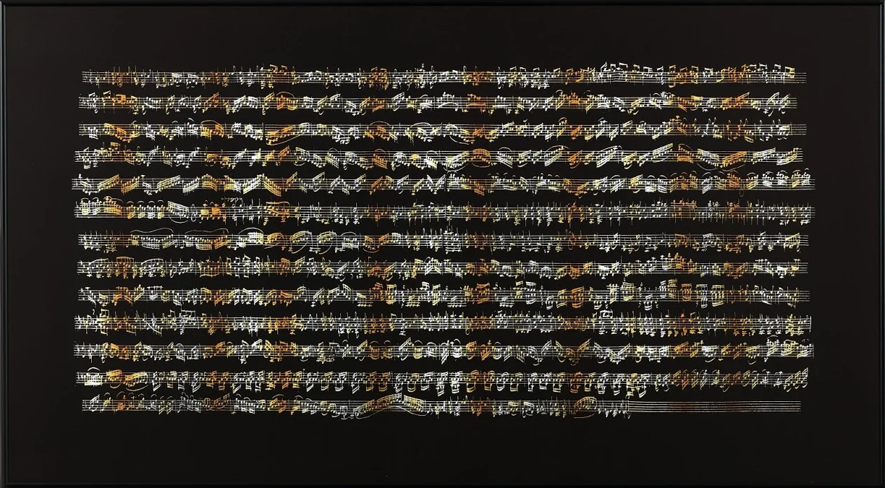 CIACCONA HOMMAGE AAN J.S. BACH 1998 100x180 cm