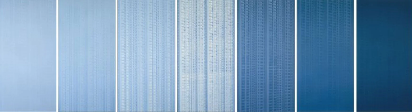 UNTITLED 1987 - 1979 oil on canvas each part 200 x 100 cm 7-part painting