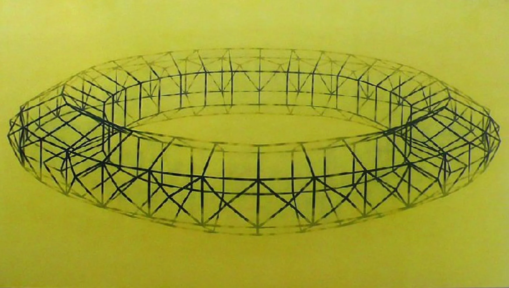 HOMMAGE TO PAOLO UCCELLO 1994 acrylic on canvas 170x300 cm