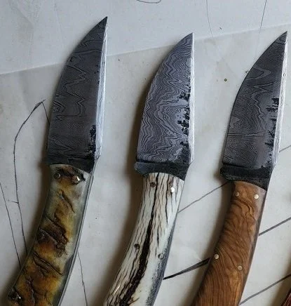 Damascus Steel Knife Made from a Raymond 4750 (Medium)