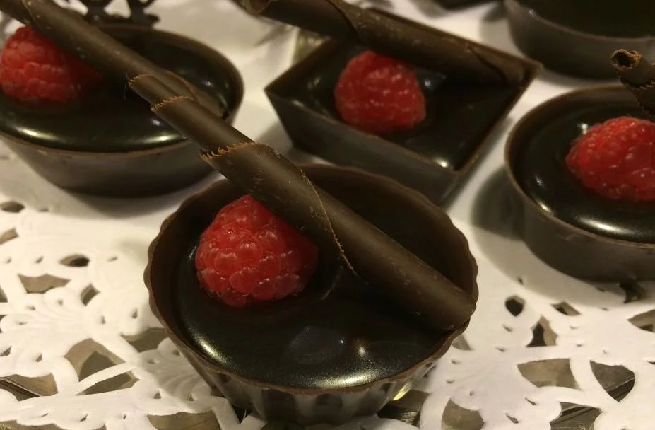 Salted caramel och mörk chokladganache