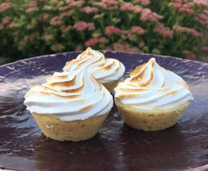 En liten citronpaj med maräng