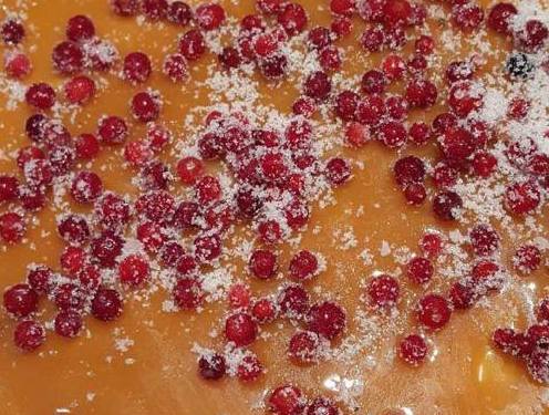 Adventsparfait med pepparkaka, kola och frostade lingon