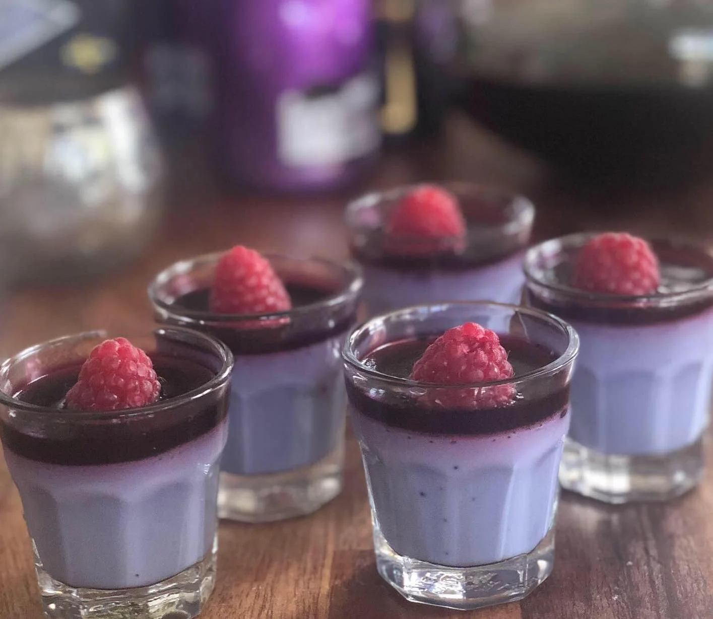 Kokos- och blåbärsmousse