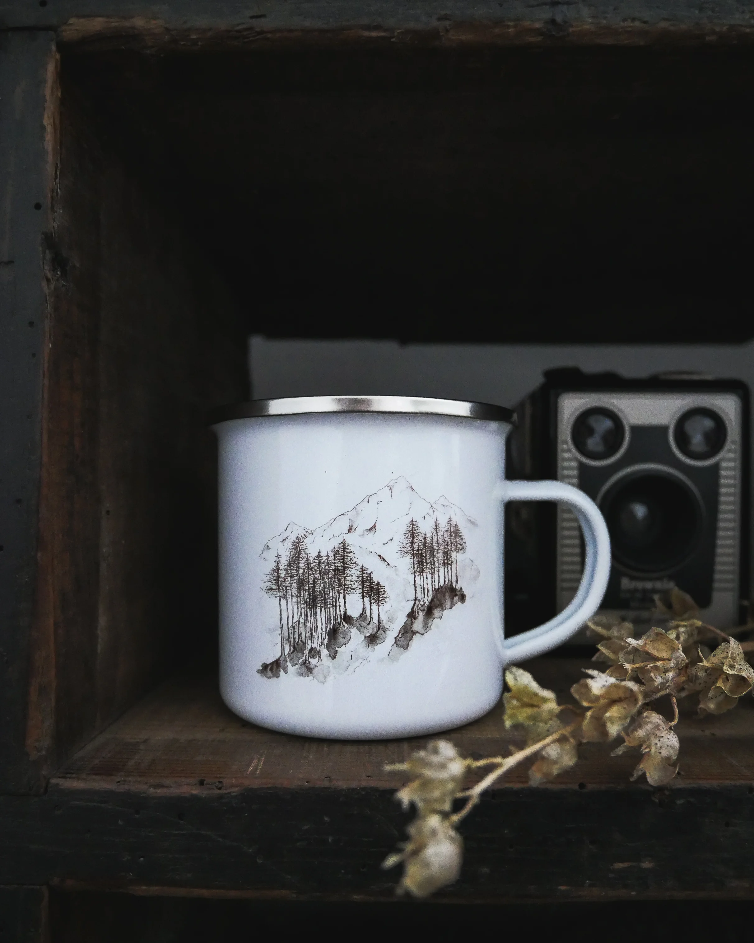 Mountain Enamel Mug