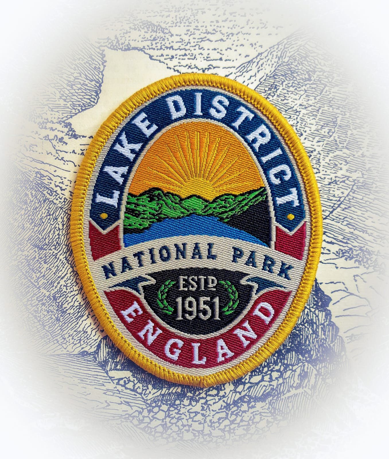 Lake District National Park Woven Patch