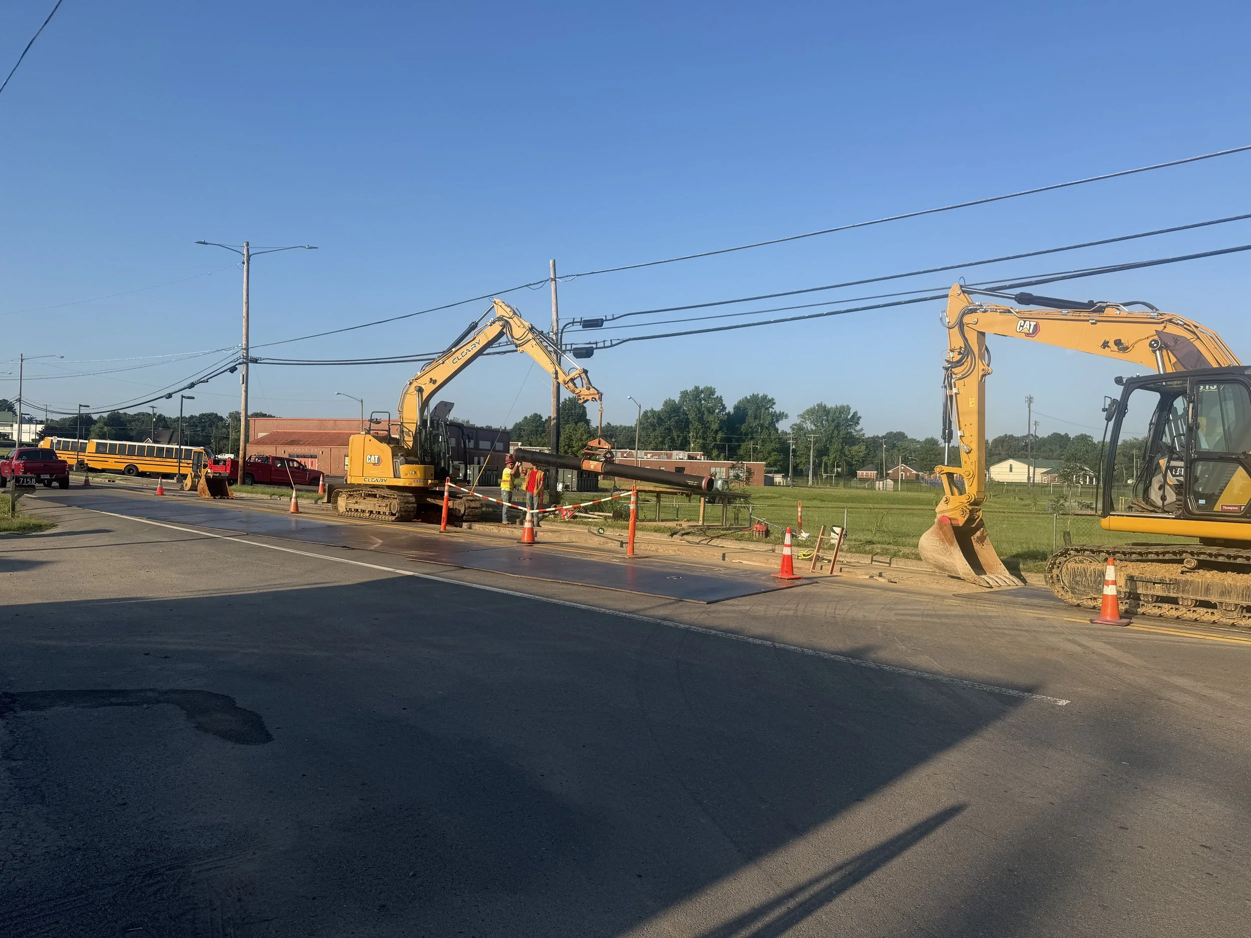 Installing 12" Force Main Pipe