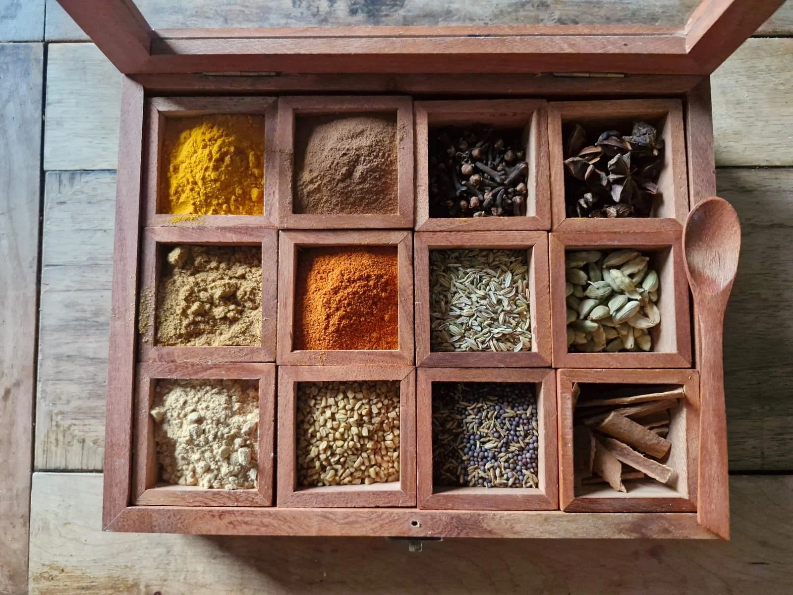 Wooden Spice Box