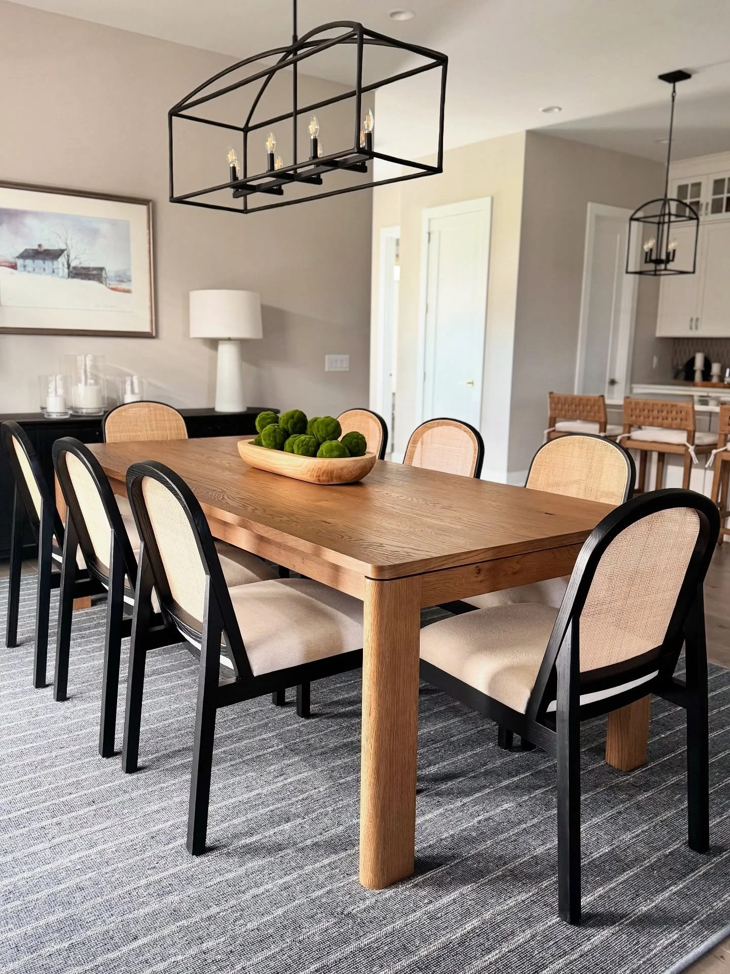 When your dining space is part of your open concept living, it&rsquo;s important that fabrics and finishes are suitable for every day use and special enough for a celebration.

Such an honor to help these clients settle into their new-build home.  Le