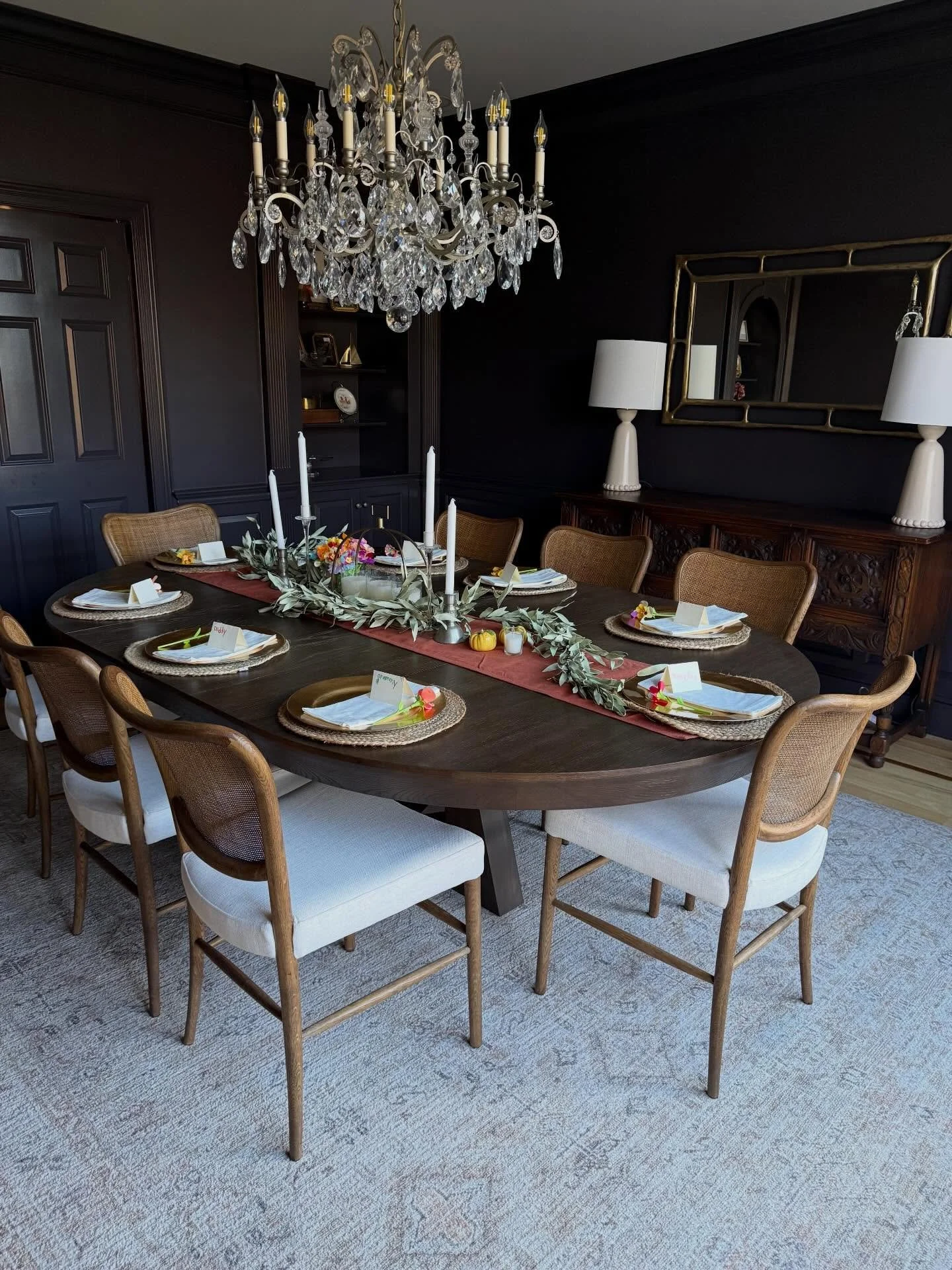 Family heirlooms combined with bold color and new additions to meet the needs of this amazing family for their multigenerational celebrations this weekend and for the years to come. 

Grateful for the opportunity to collaborate to achieve their goals