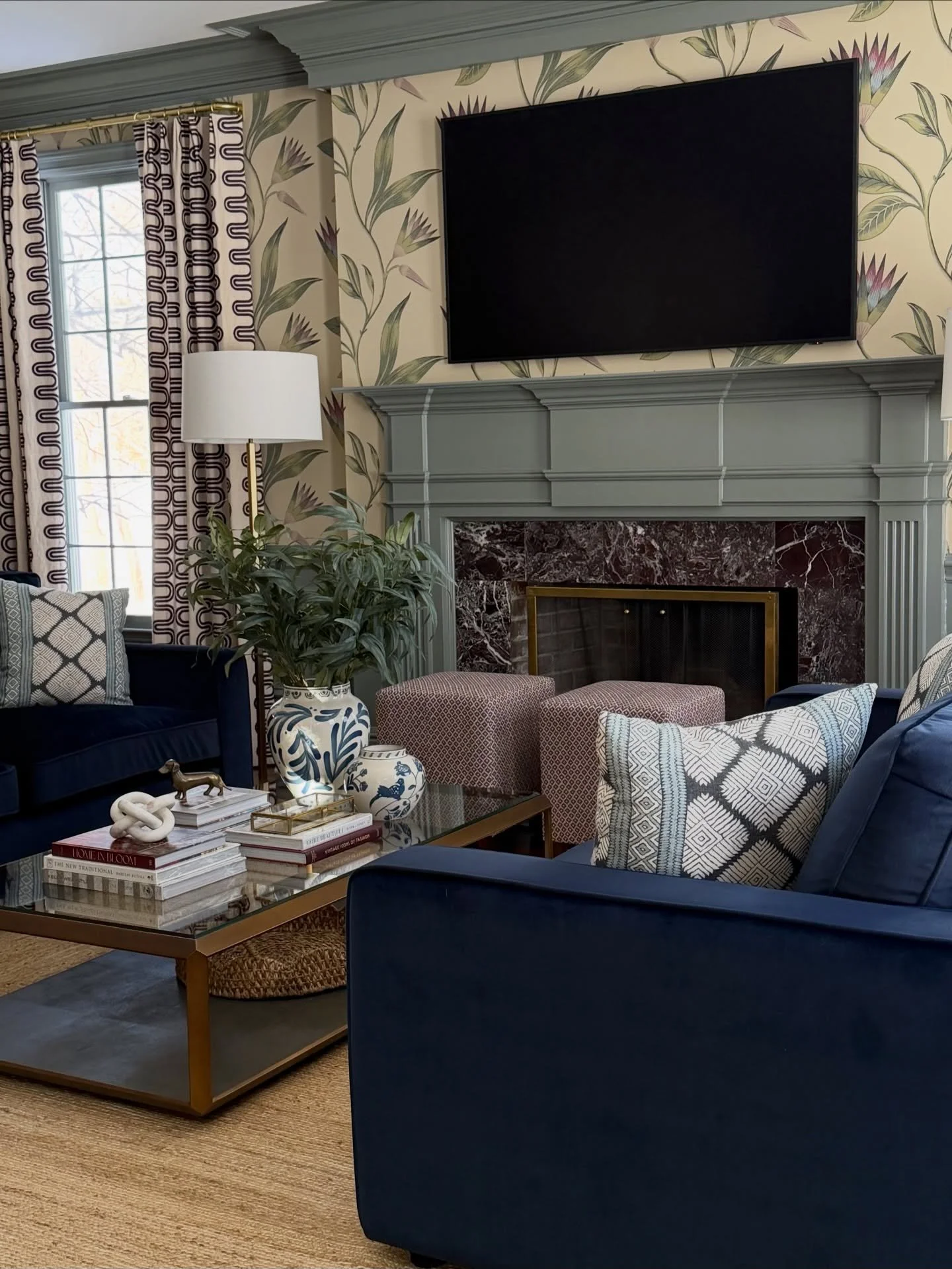 At the first meeting about her living room renovation, our Client wanted to replace the marble surround on the fireplace.  Our reaction - &ldquo;What?  No!  It&rsquo;s beautiful&rdquo;! We asked her to give us a chance to try to incorporate the stunn