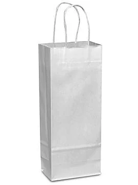 Single Bottle Gift Bag - White