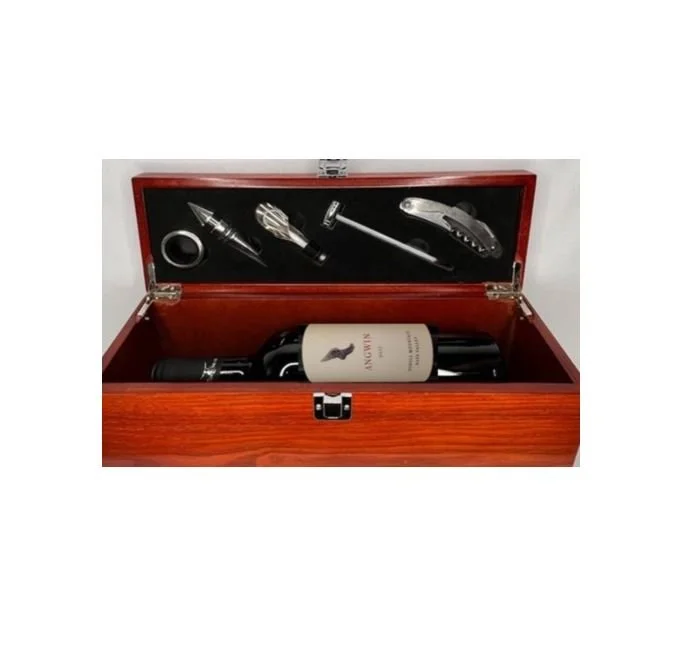 Rosewood finish wooded Wine gift Box $44.95
