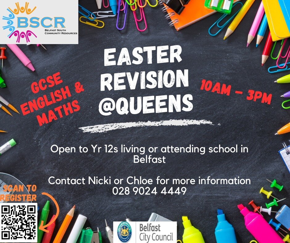 Our annual GCSE Easter school will be starting on the 2nd April. 

Use the link below or scan the QR code to register. Contact Nicki or Chloe for more information.

https://forms.office.com/e/PFE8PbmPkb