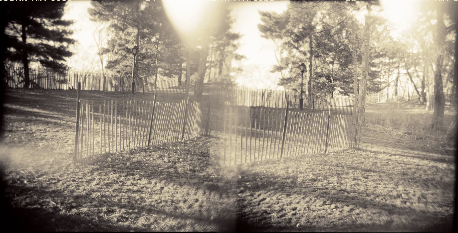 Landscape of Memory : lom 057 bleached silver print, framed 24 x 12cm, 1998