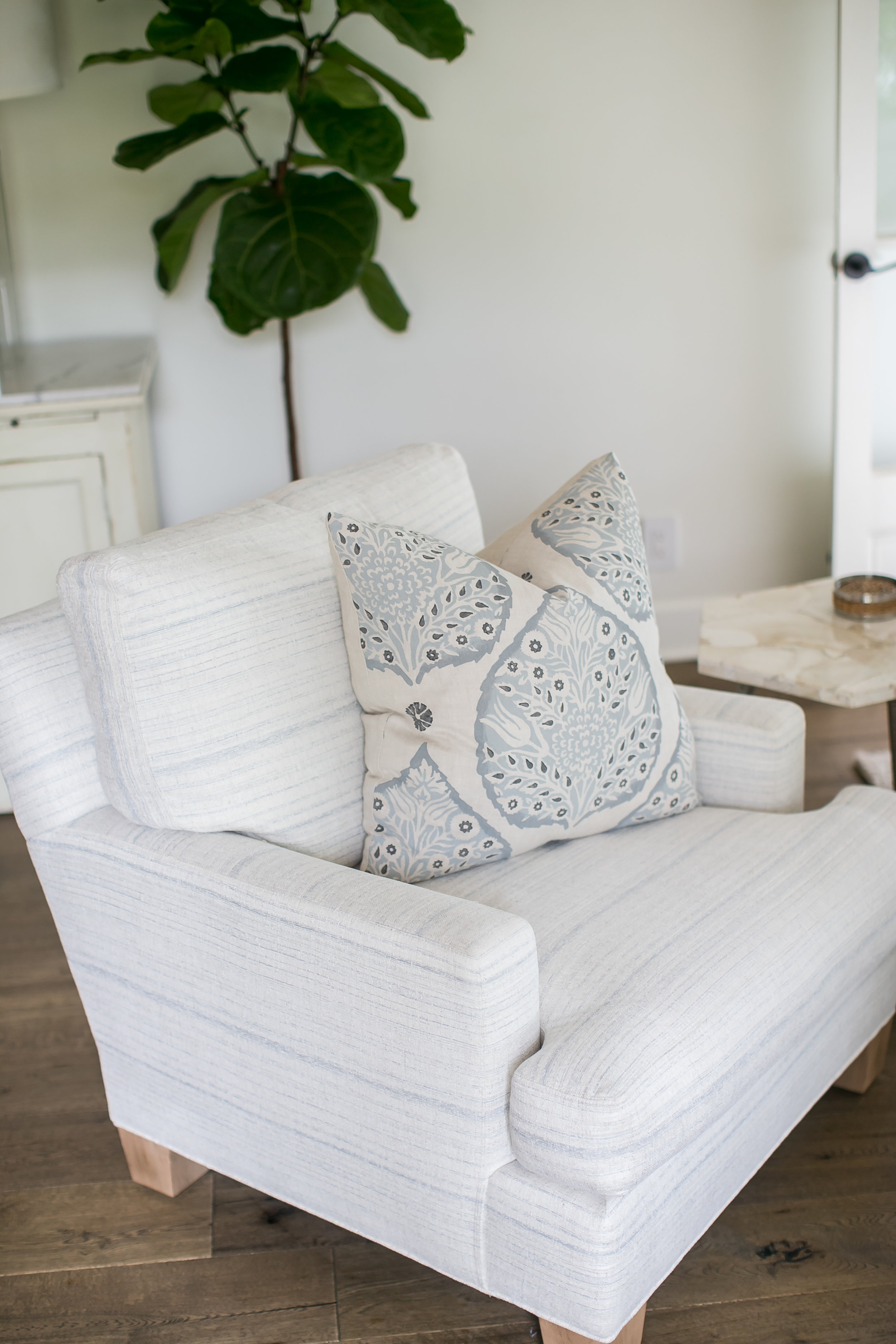 interior design photo locust design project striped chair 6