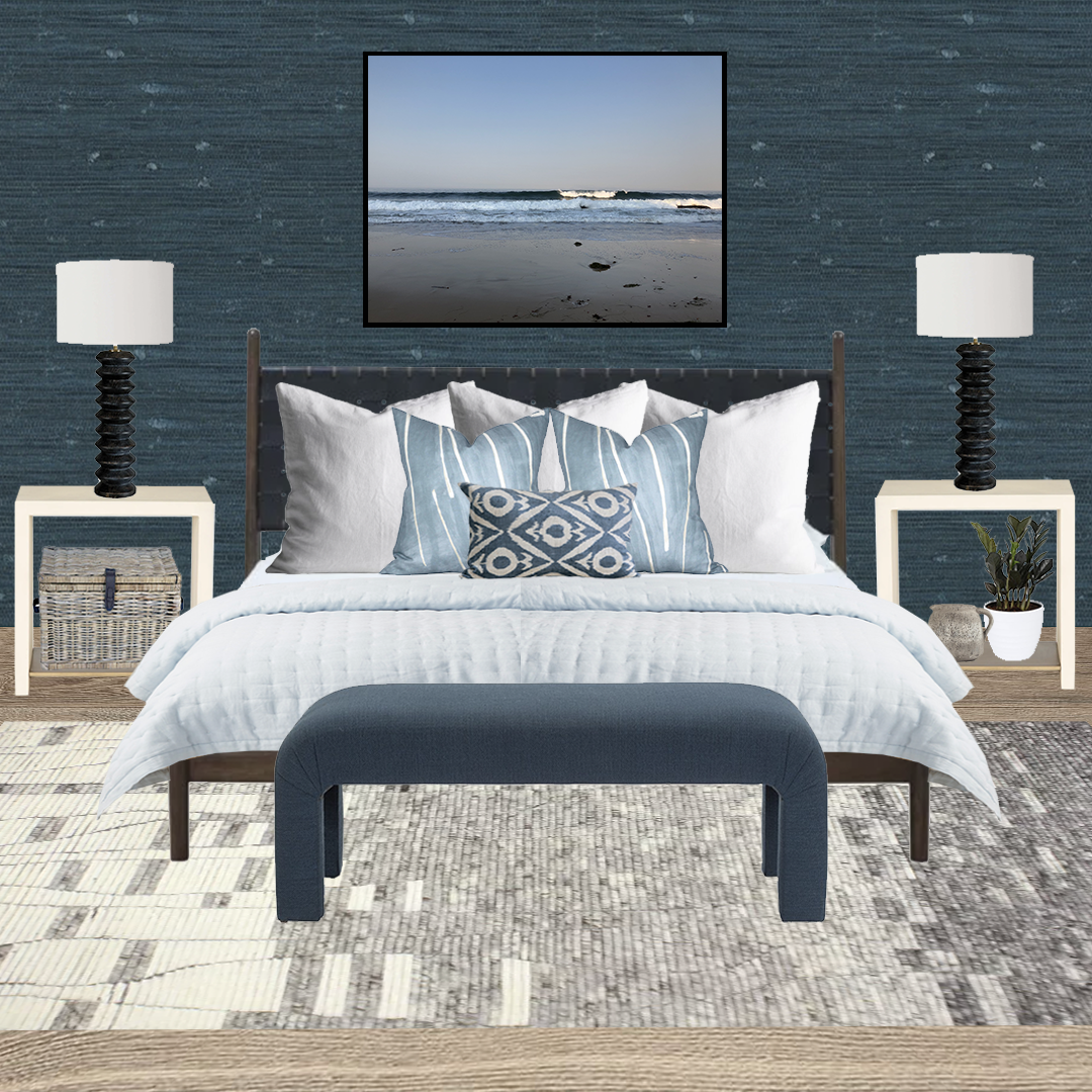 online interior design board blue bedroom design