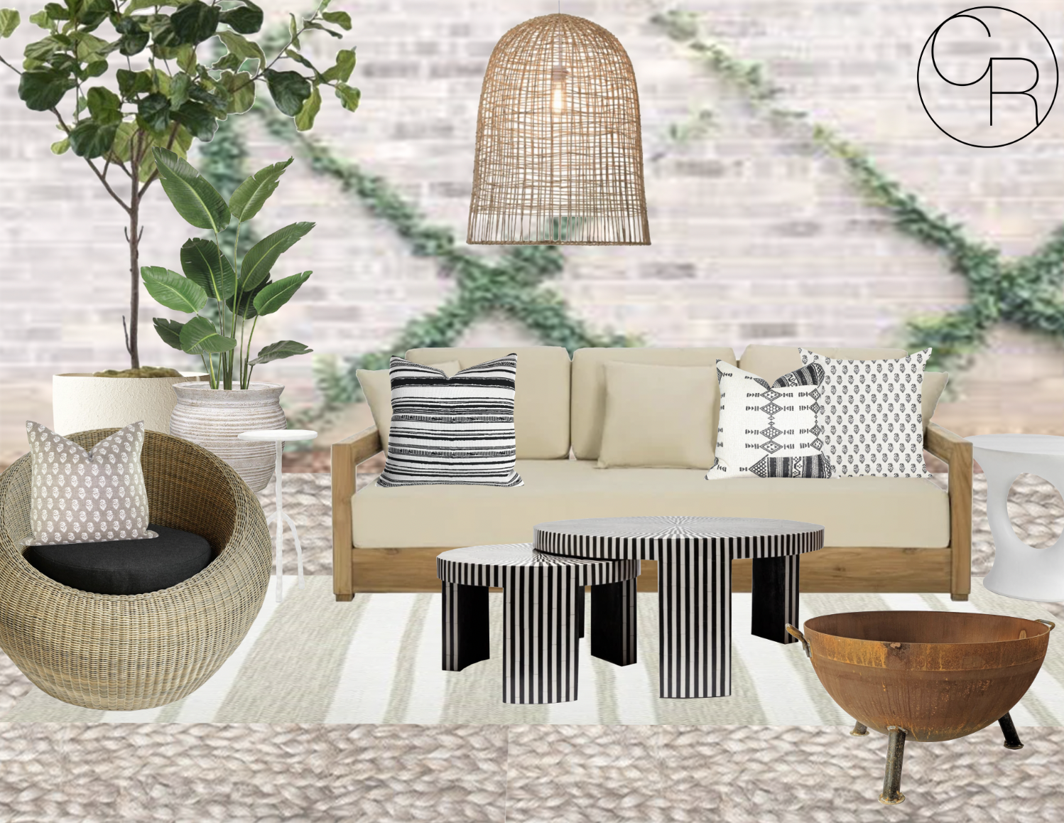 online interior design board outdoor living design