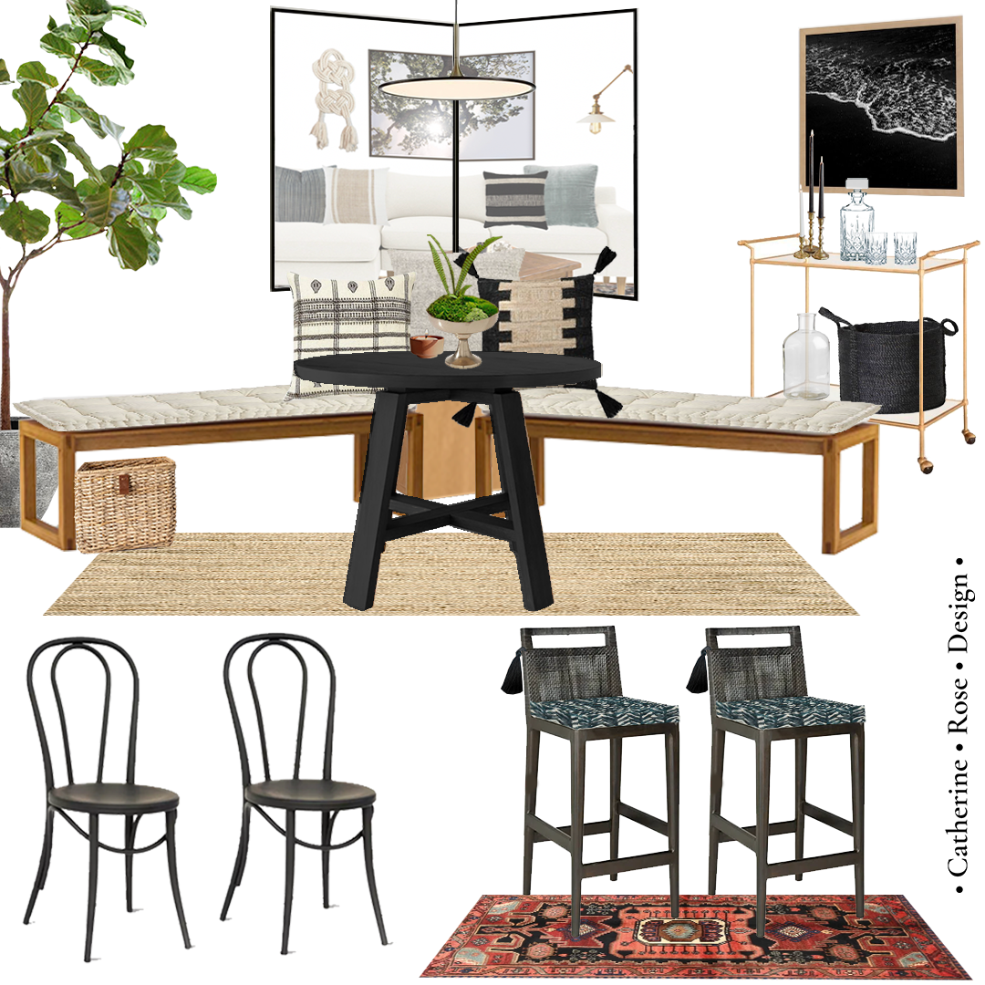 online interior design board dining room design black dining table