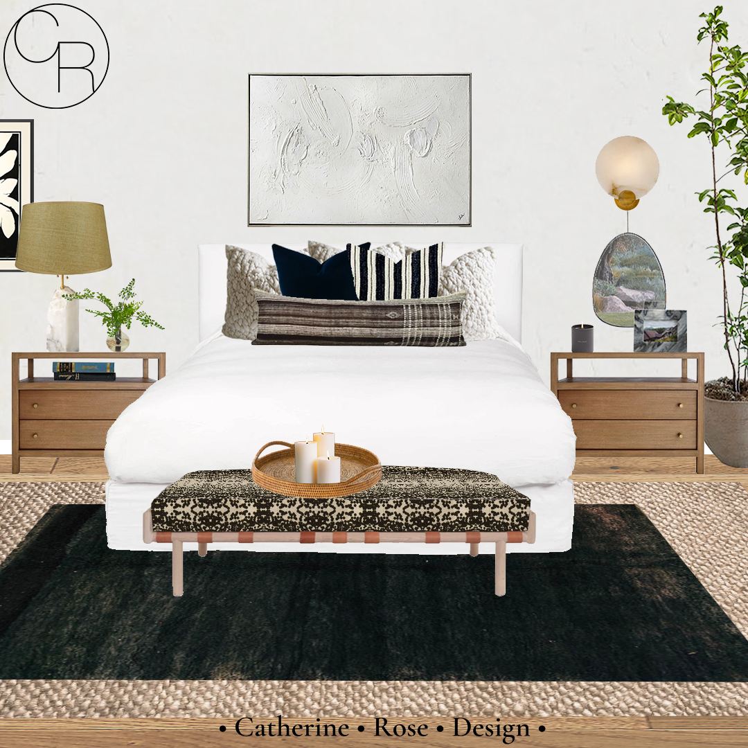 online interior design board bed room design black and white