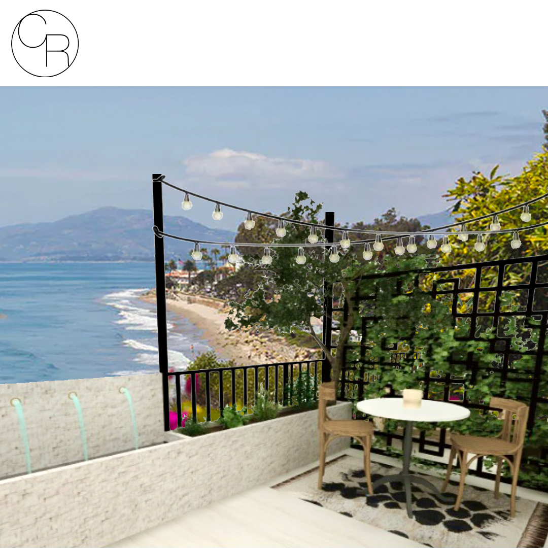 online interior design 3d rendering oceanfront outdoor dining design