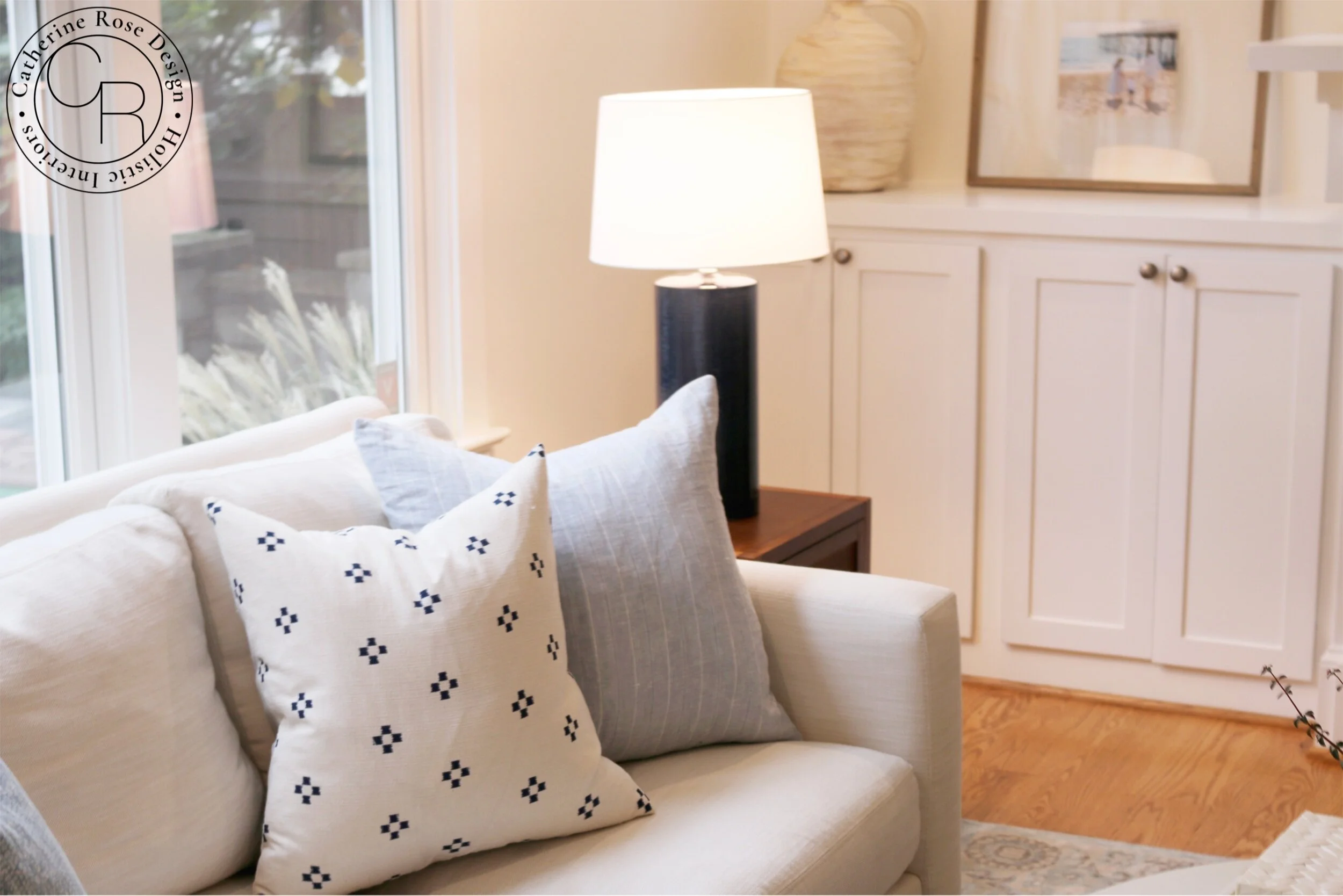 online interior design Arlington living room catherine rose design