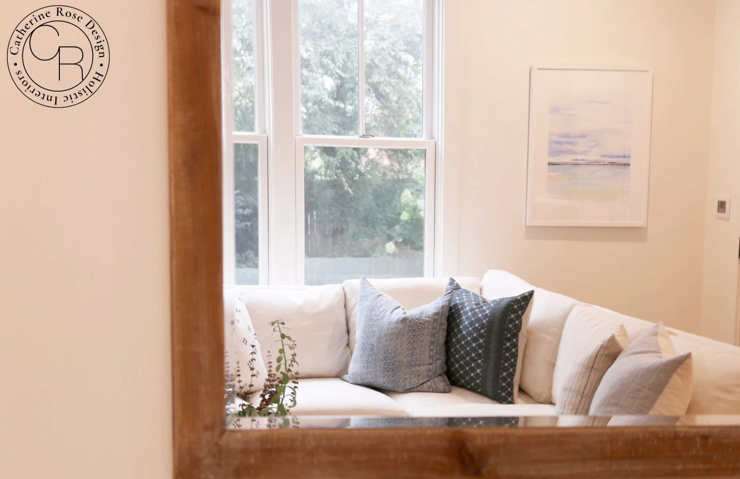 online interior design Arlington living room catherine rose design photo