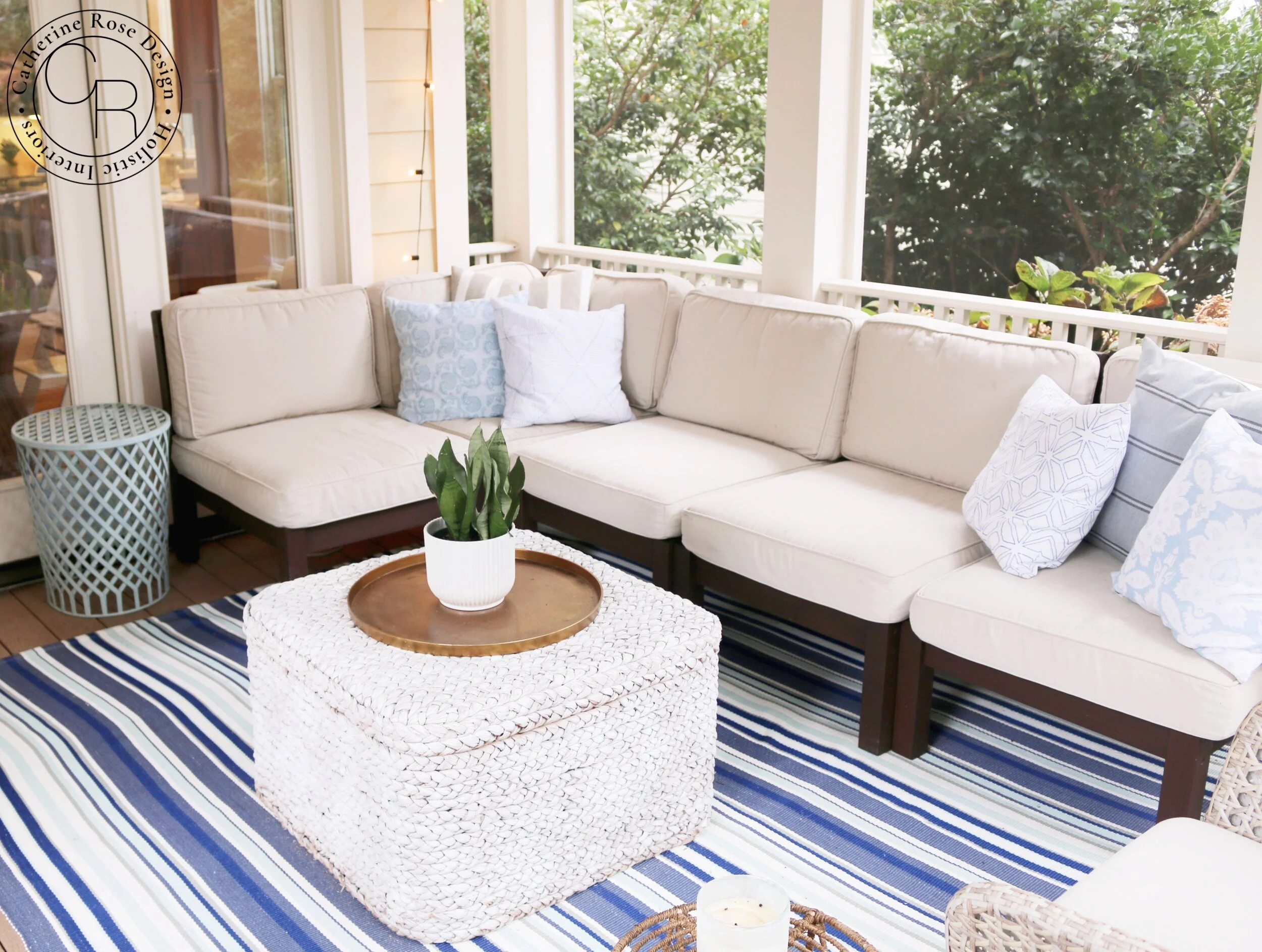 online interior design Arlington living room catherine rose design photo