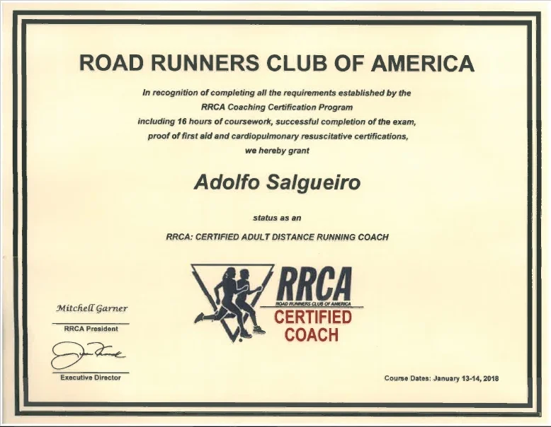 Road Runners Colubs of America Running Coach Certification