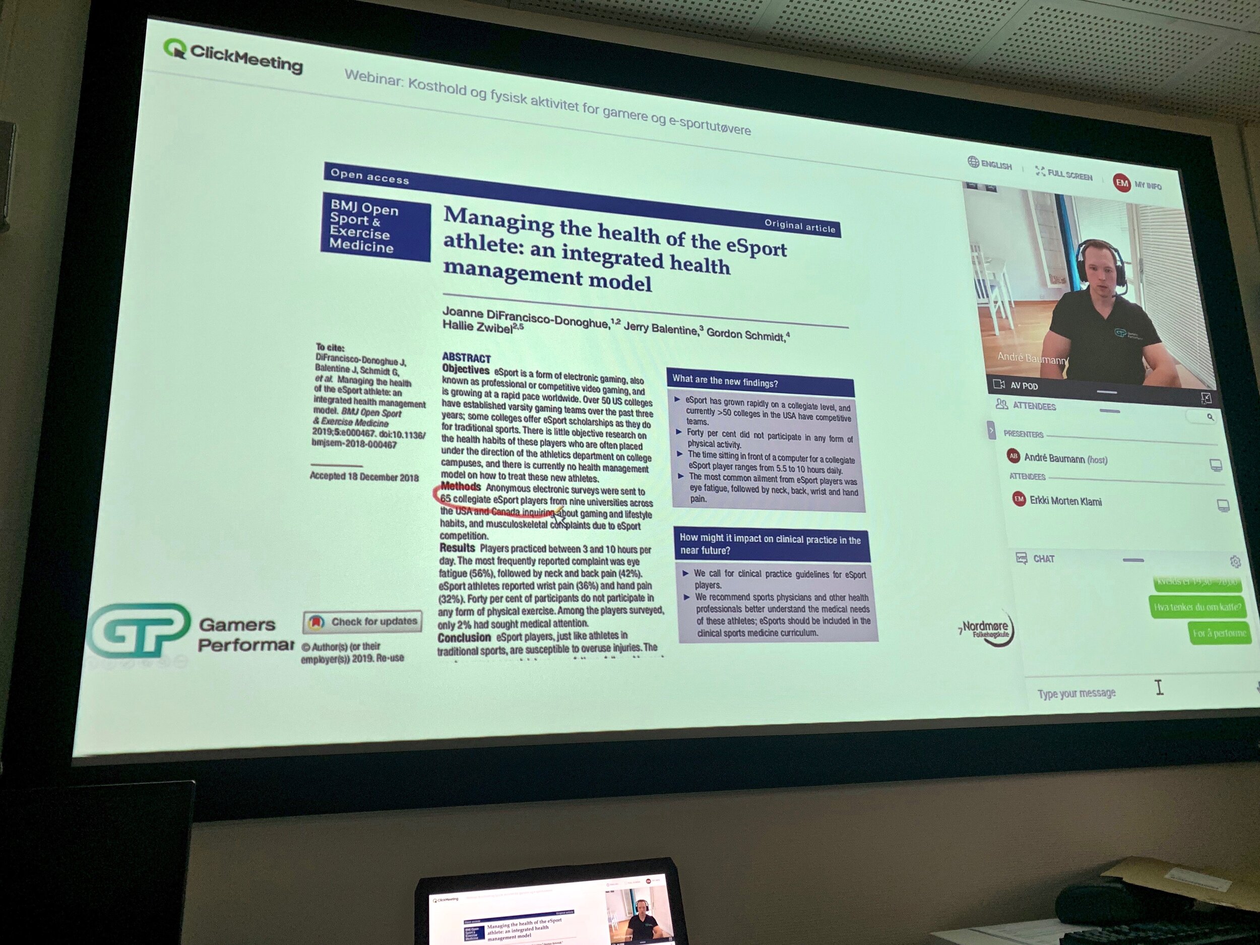 Webinar - nutrition and physical activity