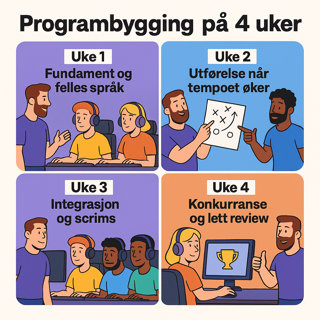 Programbygging på 4 uker: uke-for-uke-eksempel