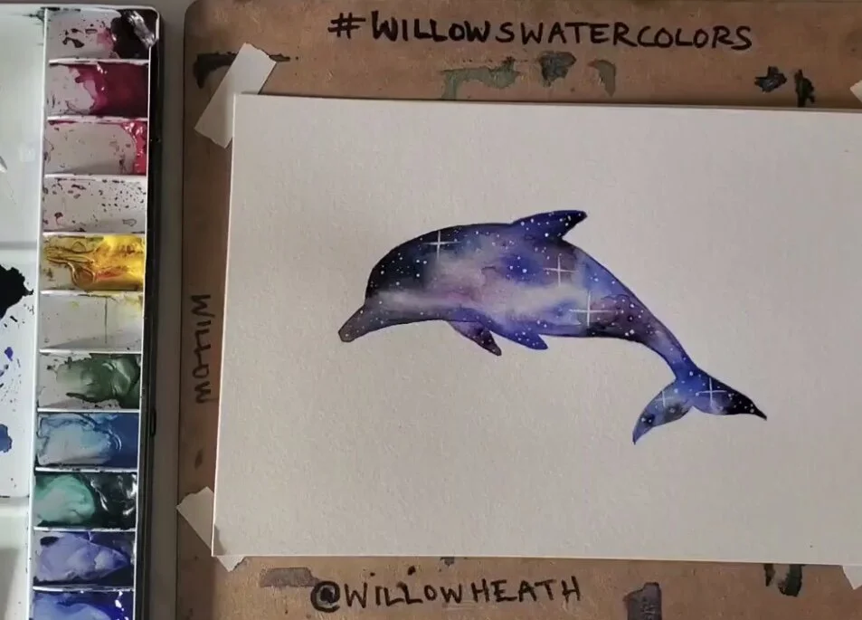 Watercolor Dolphin Tutorial