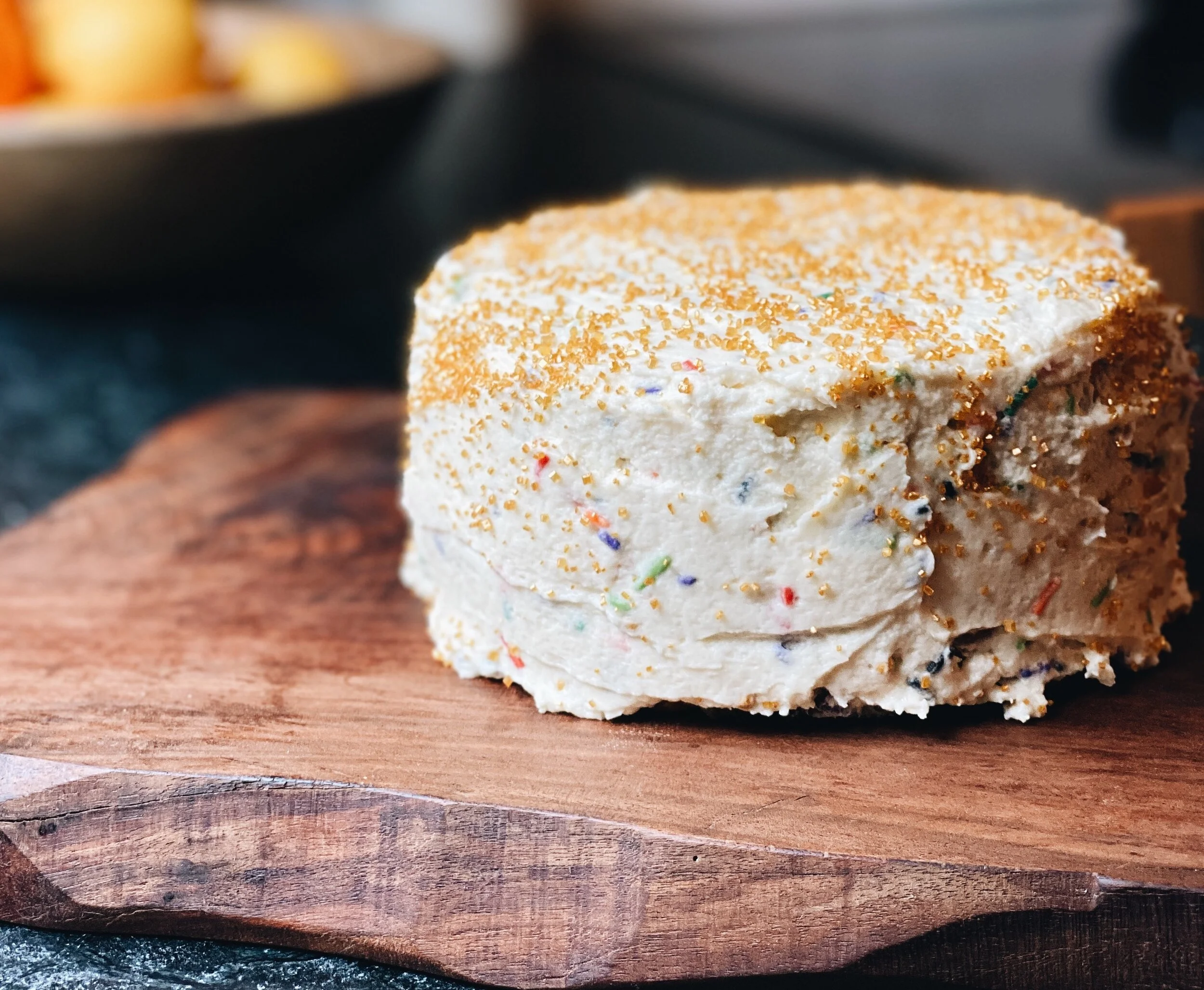 Double Layer Vanilla Funfetti Cake