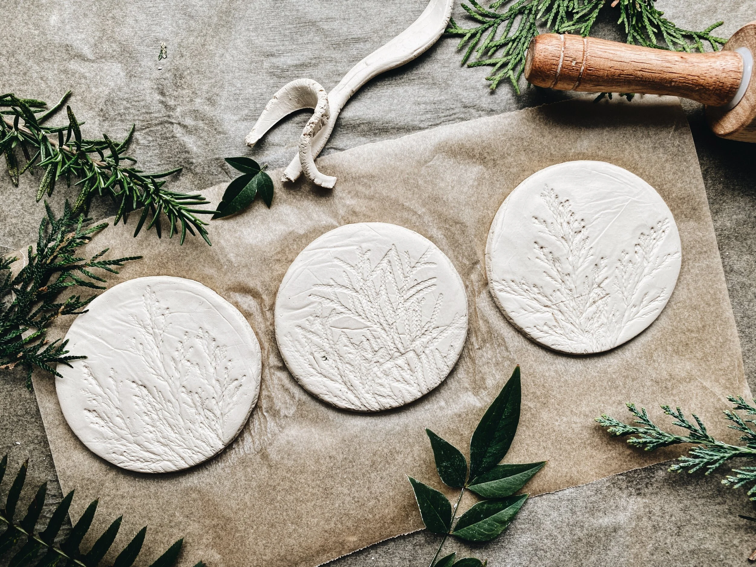Stamped Clay Coasters [SCULPTURE]